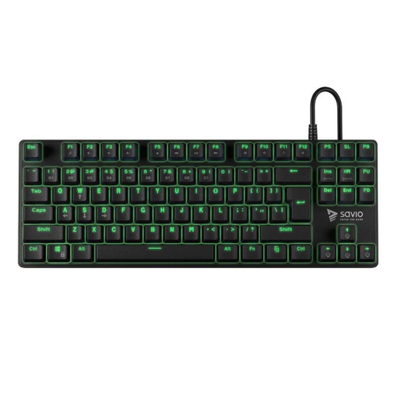 Teclado Savio Tempest RX Negro Inglés QWERTY