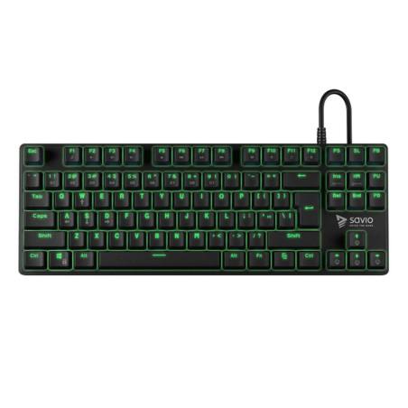 Teclado Savio Tempest RX Negro Inglés QWERTY