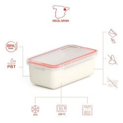 Recipiente Conservador de Alimentos Valira 6090/9 Hermético Blanco Termoplástico PBT 750 ml