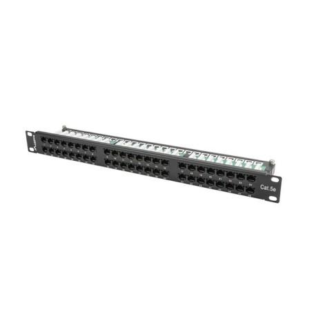 Patch Panel 48 Puertos UTP Categoría 6 Lanberg PPU5-1048-B