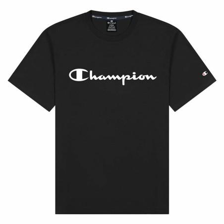 Camiseta de Manga Corta Champion Crewneck Script Logo M Negro