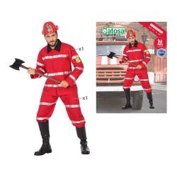 Disfraz para Adultos DISFRAZ BOMBERO XS-S Shine Inline 57034 Rojo Bombero XS/S (2 Piezas)