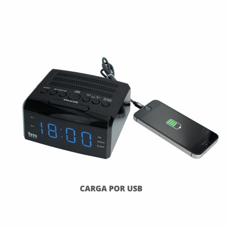 Radio Despertador LED PLL FM 0,5 W