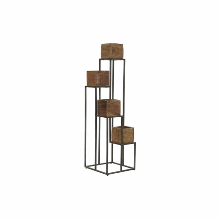 Macetero DKD Home Decor Marrón Negro Multicolor Madera Metal Moderno 40 x 40 x 120 cm 40 x 40 x 138 cm