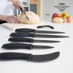 Cuchillo de Mesa Bravissima Kitchen Set de 7 cuchillos Titanium