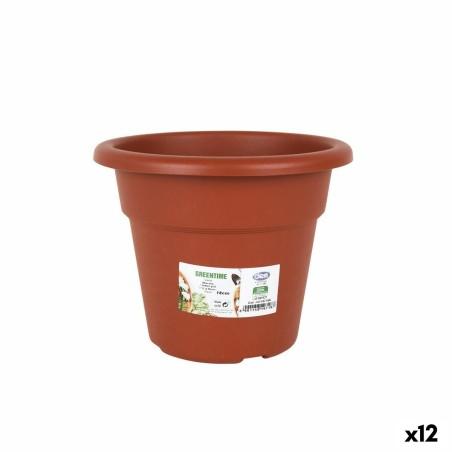 Maceta Dem Greentime Redonda Marrón ø 18 x 14,6 cm (12 Unidades)