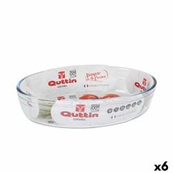 Fuente para Horno Quttin   1,8 L Vidrio Ovalado 26,2 x 17,8 x 6,1 cm (6 Unidades)