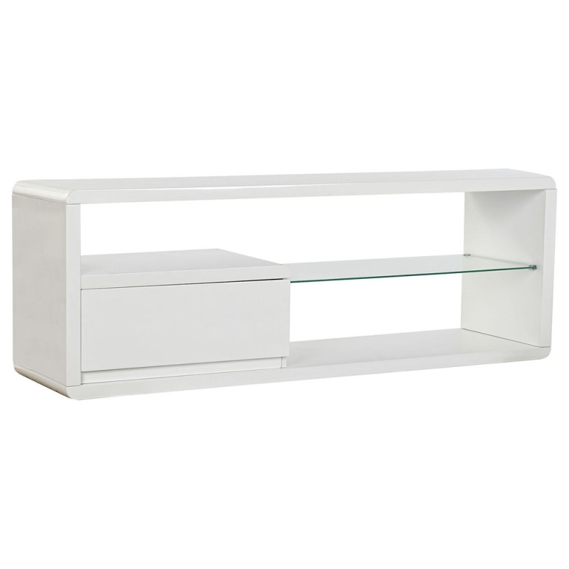 Mueble de TV DKD Home Decor Blanco Cristal 140 x 40 x 50 cm Madera MDF