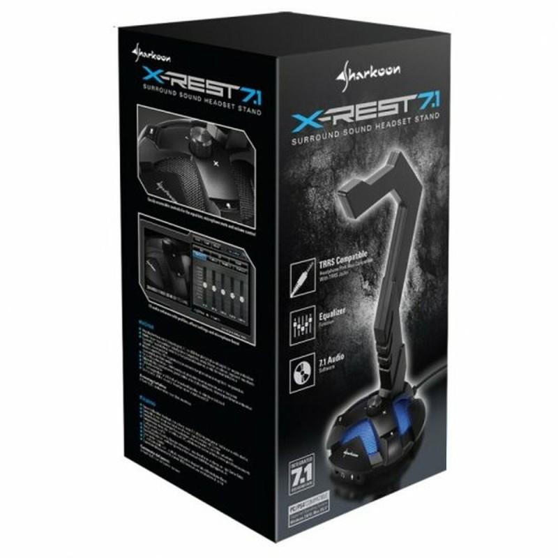 Soporte auriculares Sharkoon X-Rest 7.1 Aluminio Caucho