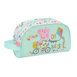 Neceser Escolar Peppa Pig Cosy corner Azul 26 x 16 x 9 cm