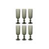 Set de Copas Home ESPRIT Gris Cristal 150 ml (6 Unidades)