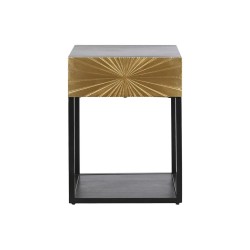 Mesita de Noche DKD Home Decor Dorado 35 x 40 x 55 cm Negro Metal Madera