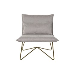 Sillón DKD Home Decor 66 x 78 x 75 cm Beige Dorado Metal