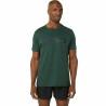 Camiseta de Manga Corta Hombre Asics Big Logo Verde oscuro