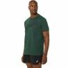 Camiseta de Manga Corta Hombre Asics Big Logo Verde oscuro