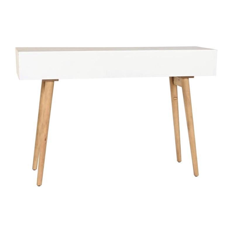 Consola DKD Home Decor Abeto Natural Blanco 120 x 35 x 80 cm