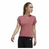 Camiseta de Manga Corta Mujer Adidas trainning Floral  Rosa oscuro