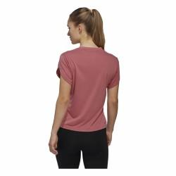 Camiseta de Manga Corta Mujer Adidas trainning Floral  Rosa oscuro