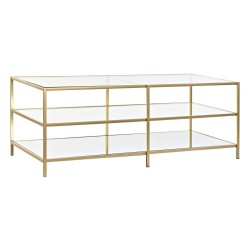 Mesa de Centro DKD Home Decor Dorado 120 x 50 x 45 cm Espejo Metal