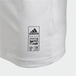 Camiseta de Manga Corta Infantil Adidas Iron Man Graphic Blanco