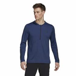 Camiseta de Manga Larga Hombre Adidas Training 1/4-Zip Azul oscuro