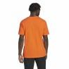 Camiseta de Manga Corta Hombre Adidas  Essentials Embroidered Linear Naranja