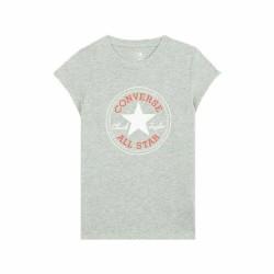 Camiseta de Manga Corta Infantil Converse Timeless Chuck Patch Gris oscuro