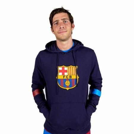 Sudadera con Capucha Hombre F.C. Barcelona Azul marino