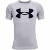 Camiseta de Manga Corta Infantil Under Armour Tech Big Logo Gris