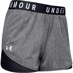 Pantalones Cortos Deportivos para Mujer Under Armour Play Up 3.0 Twist Gris oscuro Negro