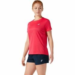 Camiseta de Manga Corta Mujer Asics Core Rojo Carmesí