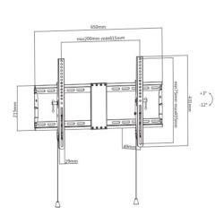 Soporte de Pared GEMBIRD WM-80T-01 37" 80"