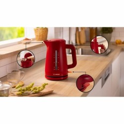 Hervidor BOSCH TWK3M124 Rojo Plástico 2400 W 1,7 L (1 unidad)