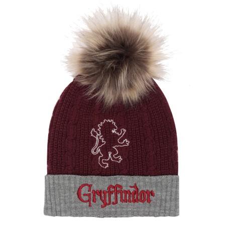 Gorro Harry Potter Gryffindor House Fur Pom Burdeos