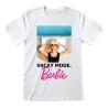 Camiseta de Manga Corta Barbie Vacay Mode Blanco Unisex