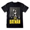 Camiseta de Manga Corta Batman Keaton Batman Negro Unisex