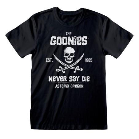 Camiseta de Manga Corta The Goonies Never Say Die Negro Unisex