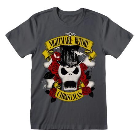 Camiseta de Manga Corta The Nightmare Before Christmas Top Hat Jack Grafito Unisex