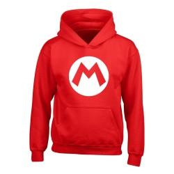 Sudadera con Capucha Unisex Super Mario Badge Rojo