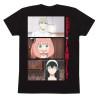 Camiseta de Manga Corta Spy X Family Trio Shots Negro Unisex