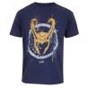 Camiseta de Manga Corta Marvel Splatter Logo Azul Unisex