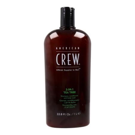 Gel, Champú y Acondicionador 3 en 1 American Crew Tea Tree 1 L