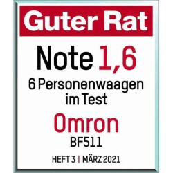 Báscula Digital de Baño Omron BF511 Azul Metal Índice de Grasa Corporal