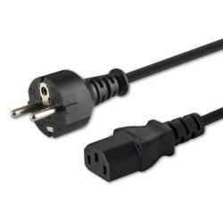 Cable de Alimentación Savio CL-138 Schuko IEC C13 Negro 1,8 m