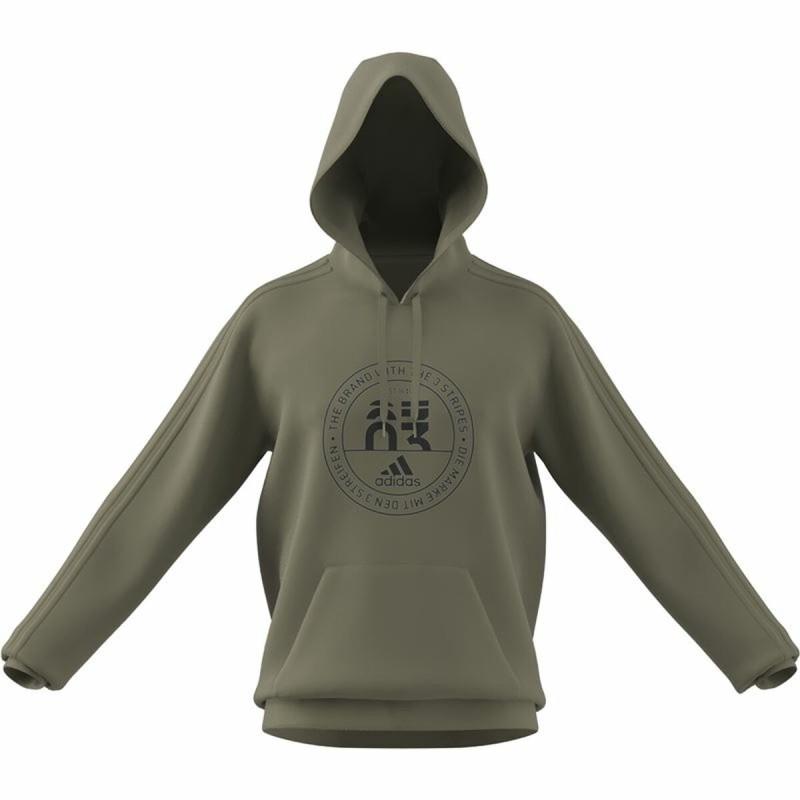 Sudadera con Capucha Hombre Adidas  Emblem Graphic Gris oscuro