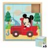 Puzzle Infantil de Madera Disney + 3 Años (6 Unidades)