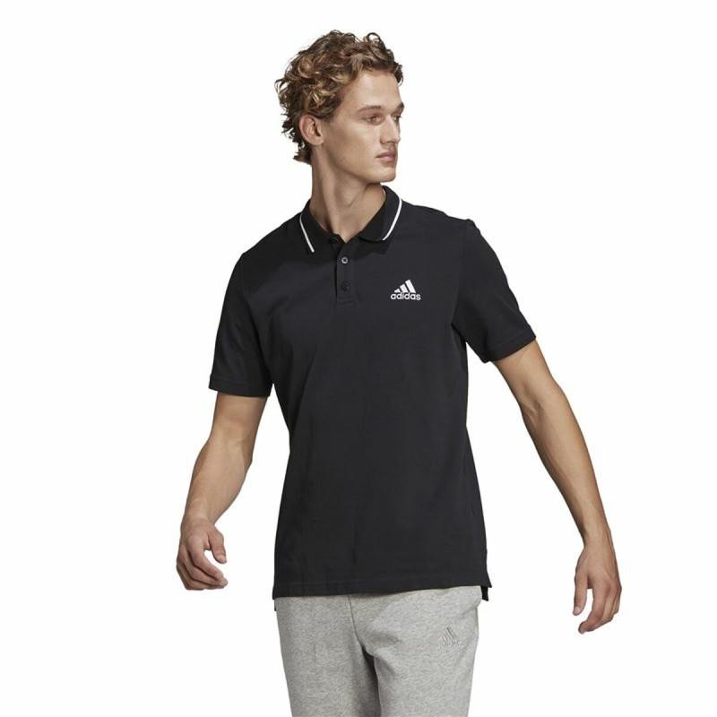 Polo de Manga Corta Hombre Adidas Aeroready essentials Negro