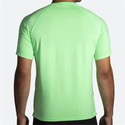 Camiseta de Manga Corta Hombre Brooks  Atmosphere 2.0  Verde limón