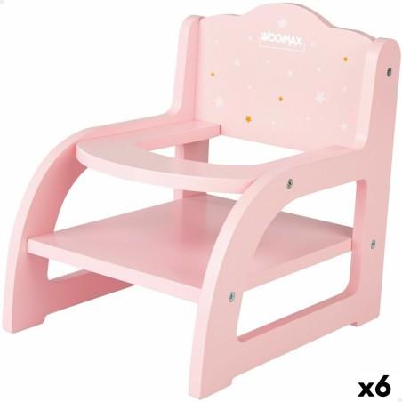 Silla para Muñecas Woomax 16,5 x 21 x 20 cm Rosa 6 Unidades