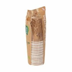 Set de Vasos Algon Desechables Cartón papel kraft 20 Piezas 220 ml (20 Unidades)